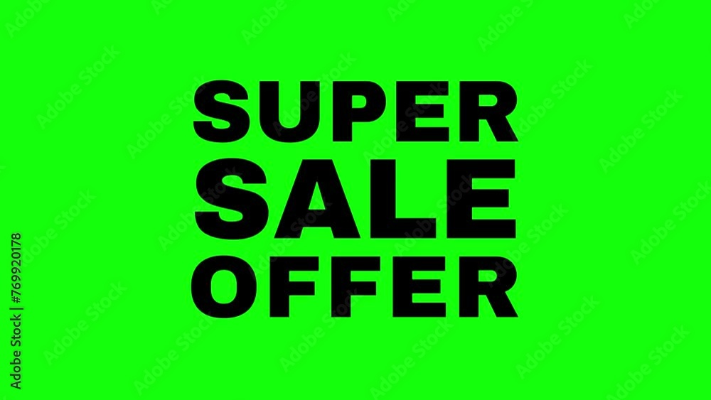 4K Super sale offer flat crisp simple black animated letters, new price, black Friday, shopping, off, Animation Video, motion graphics, green screen chroma key. 4K Super sale offer flat crisp simple black animated letters, new price, black Friday, shopping, off, Animation Video, motion graphics, green screen chroma key.