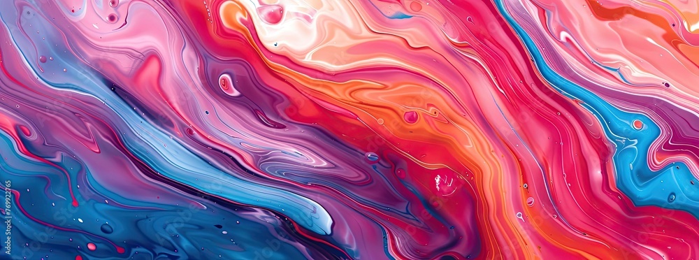 Naklejka premium Abstract background with a colorful liquid marble texture, in the style of oil painting.