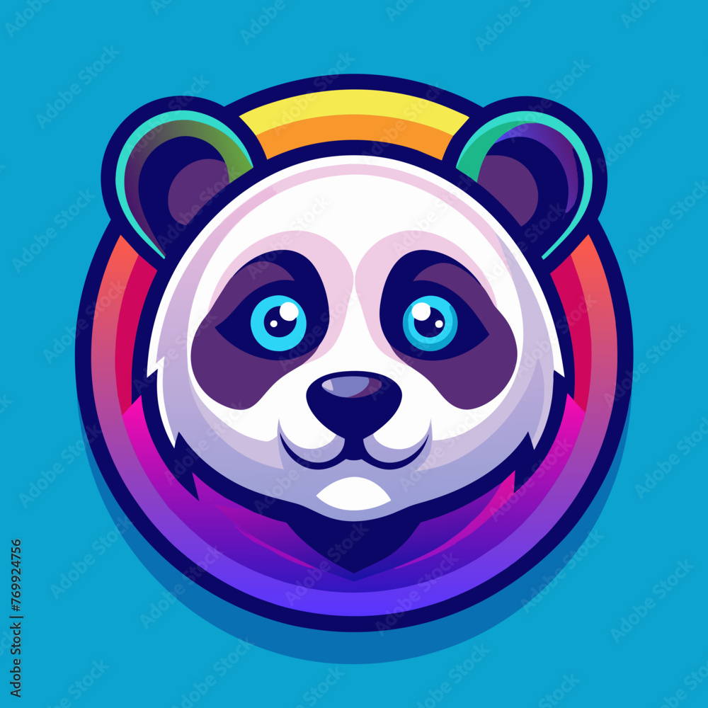 Fototapeta premium panda, bear, animal, cartoon, illustration, vector,