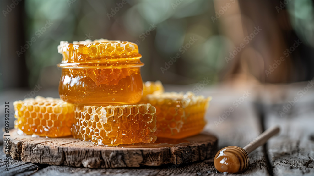 Honeycomb On Table Background Honeycomb On Table Background