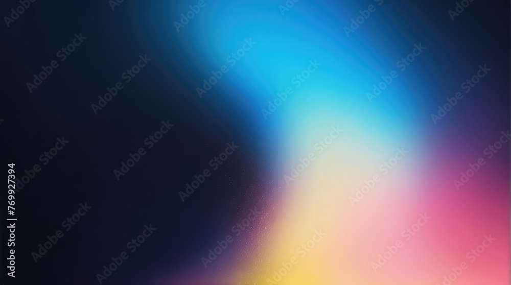 Grainy gradient background blue pink yellow abstract glowing color 