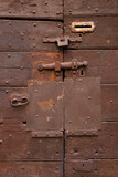 Antique door in the Italian countryside.
