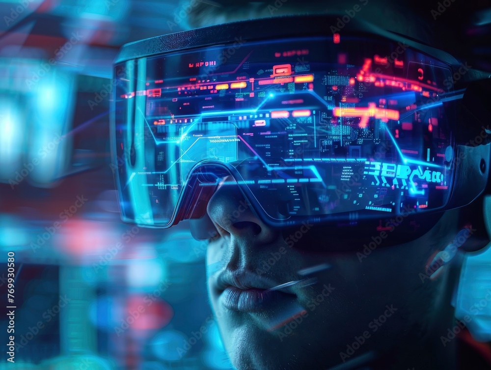 Future technology, augmented reality and cyberspace concept, new technology