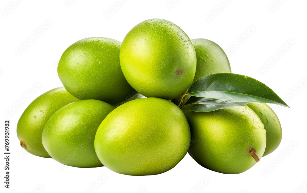 A stack of green apples forming a precarious tower A stack of green apples forming a precarious tower