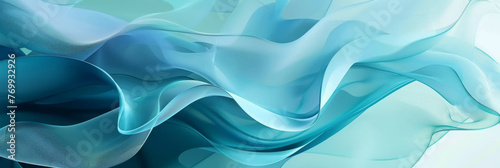 Serene Blue Abstract Waves Background - Tranquil Flowing Design