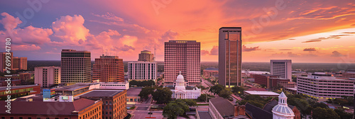 American City Panorama evoking Tallahassee City