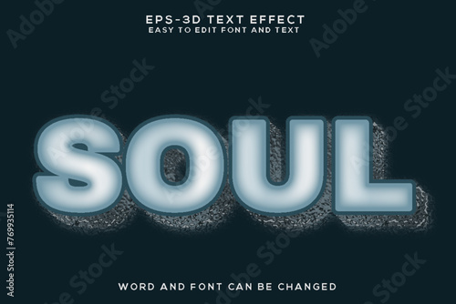 Soul editable 3d text effect