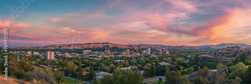 American City Panorama evoking Boise City © Pierre Villecourt