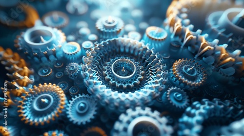 A kaleidoscope of interconnected gears and cogs