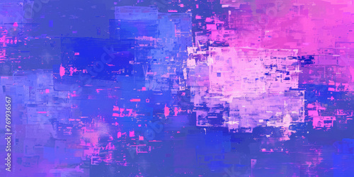 Abstract Colorful Digital Painting with Purple and Pink Tones