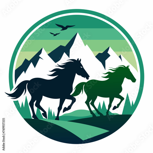 horse, animal, vector, stallion, illustration, farm, 