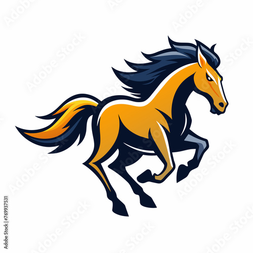 Fototapeta Naklejka Na Ścianę i Meble -  horse, animal, vector, stallion, illustration, farm, 
