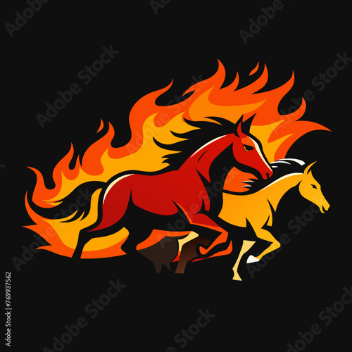 horse, animal, vector, stallion, illustration, farm, 