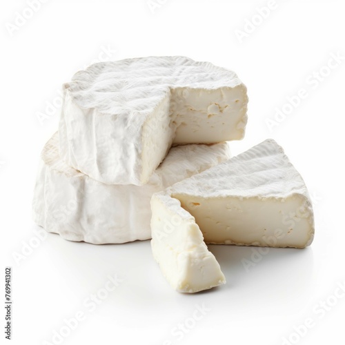 Chevre Cheese isolated on white background