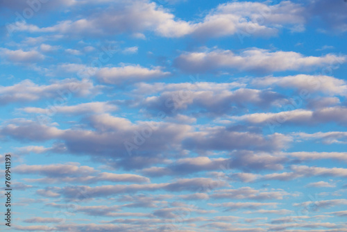Clouds on blue sky as background