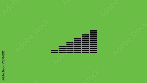 monochrome music equaliser display concept,Sound wave icon,Audio technology, music sound waves vector icon illustration.