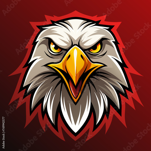bird, eagle, owl, vector, cartoon, animal, head, 