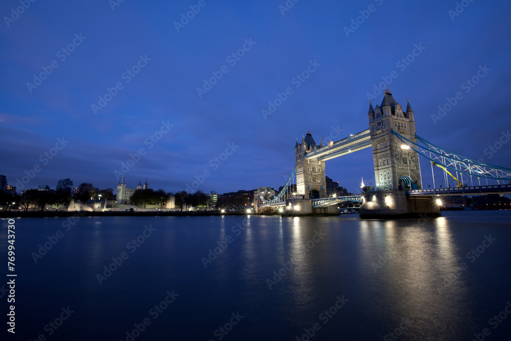 Tower Bridge in London, the UK. Tower Bridge in London has stood over the River Thames since 1894 and is one of the most recognizable landmarks in the world