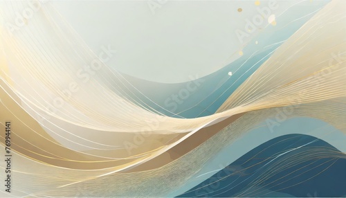 abstract blue background poster with dynamic waves technology network vector illustration