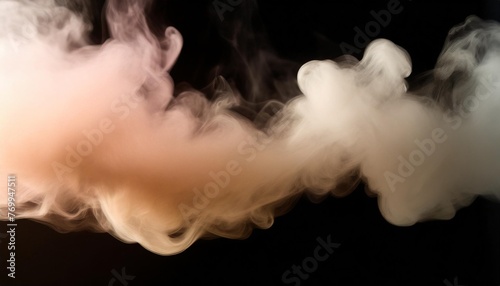 abstract pink and white smoke overlay on black background