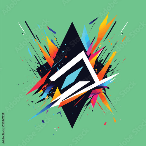 edgy abstract shape for branding design