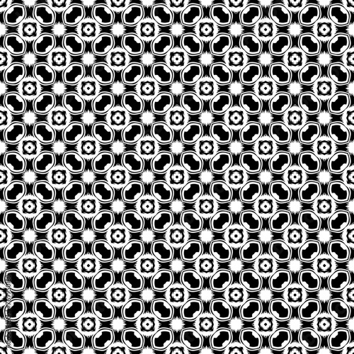 Black and white seamless abstract pattern. Background and backdrop. Grayscale ornamental design.