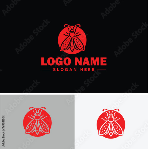 Lanternfly logo icon vector for business brand app icon Lanternfly Insect bee logo template