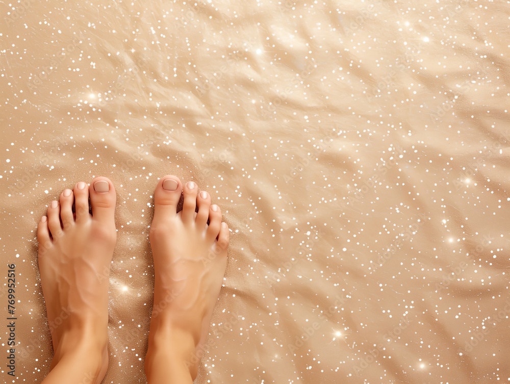 Fototapeta premium Spa pedicure, perfect groomed feet.