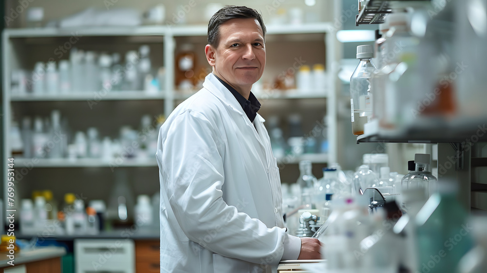 biochemical research scientist working on vaccine development in pharmaceutical research labolatory biochemical research scientist working on vaccine development in pharmaceutical research labolatory