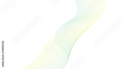 Vector abstract colorful flowing wave lines isolated on white background. colorful wave lines on white background for elements in concept business presentation, Brochure, Flyer, Science, Technology. 