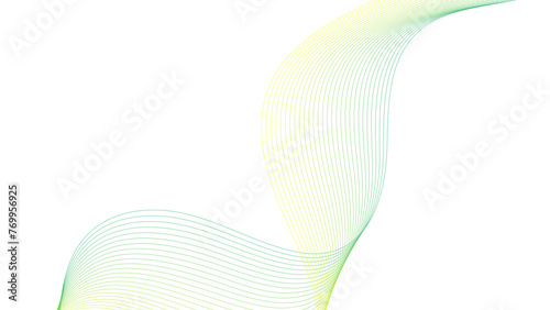 Vector abstract colorful flowing wave lines isolated on white background. colorful wave lines on white background for elements in concept business presentation, Brochure, Flyer, Science, Technology. 