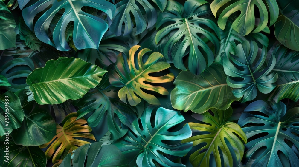 Tropical Leaf Pattern Background Tropical Leaf Pattern Background
