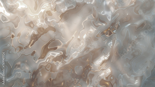 Transparent glass, marble texture, pattern in a gray and beige white shade with falling sun rays. Przezroczysta szklana, marmurowa faktura, wzorem w szaro beżowo białym odcieniu z padającymi promieni  photo