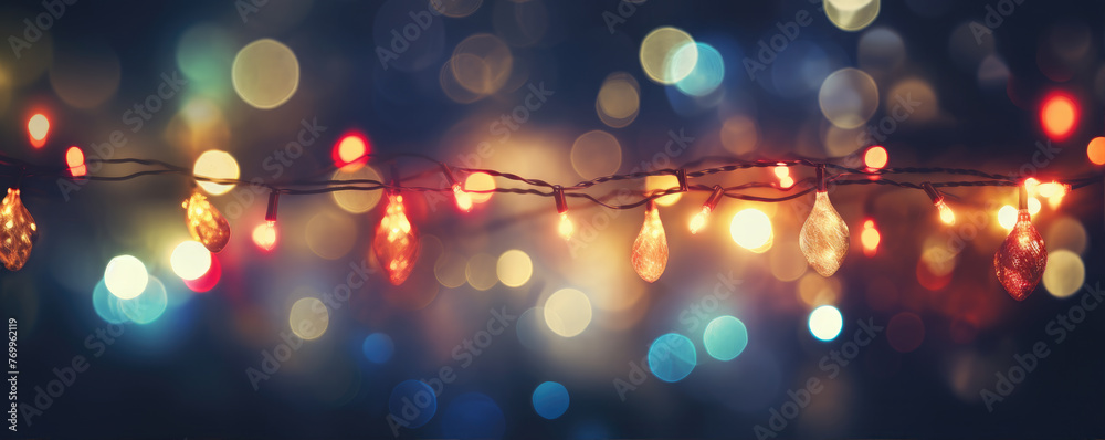 Beautiful lights decoration for Christmas or New Year holiday. Photography for background Beautiful lights decoration for Christmas or New Year holiday. Photography for background