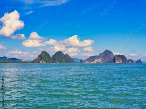 Islands in the Phang Nga bay, Andaman sea off coast of Phuket, Thailand