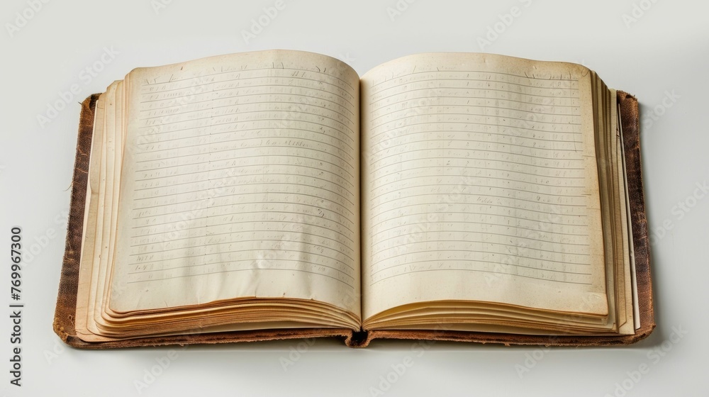 Blank notebook page, crisp and inviting, ready for ideas in education and creative writing Blank notebook page, crisp and inviting, ready for ideas in education and creative writing