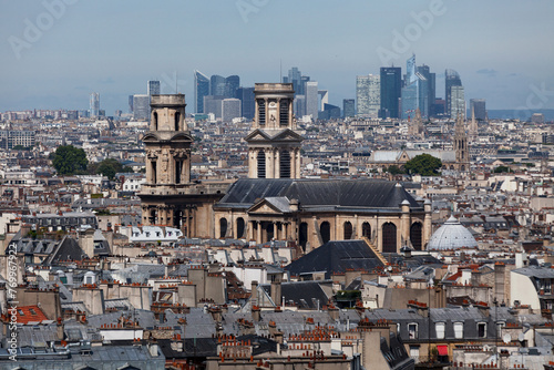 Aerial view of the church of Saint-Sulpice in Paris