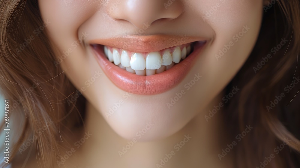 closeup young woman with beautiful smile, healthy white teeth, cosmetic dentistry and dental makeover concept, Generative Ai closeup young woman with beautiful smile, healthy white teeth, cosmetic dentistry and dental makeover concept, Generative Ai