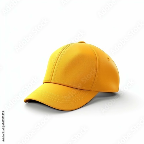 Yellow Cap isolated on white background