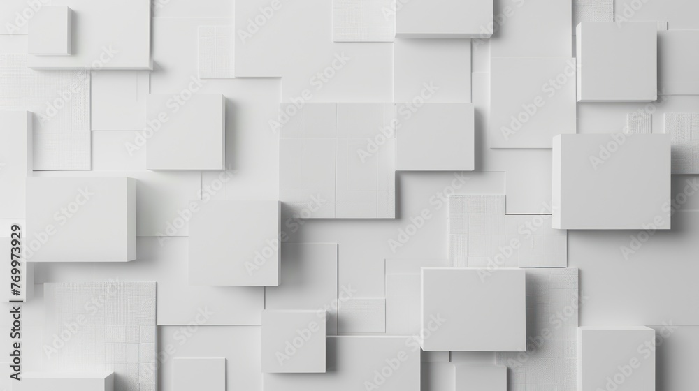 Obraz premium white cubes from above ,abstract background .3d illustration