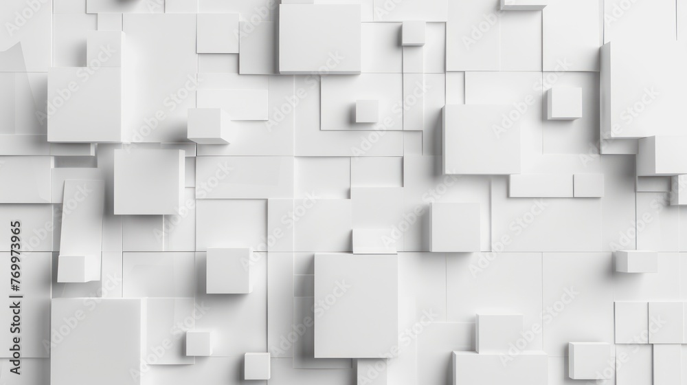 Obraz premium white cubes from above ,abstract background .3d illustration