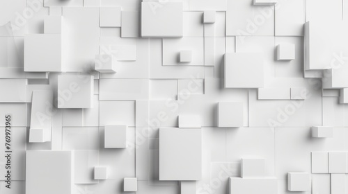 white cubes from above ,abstract background .3d illustration © ellisa_studio