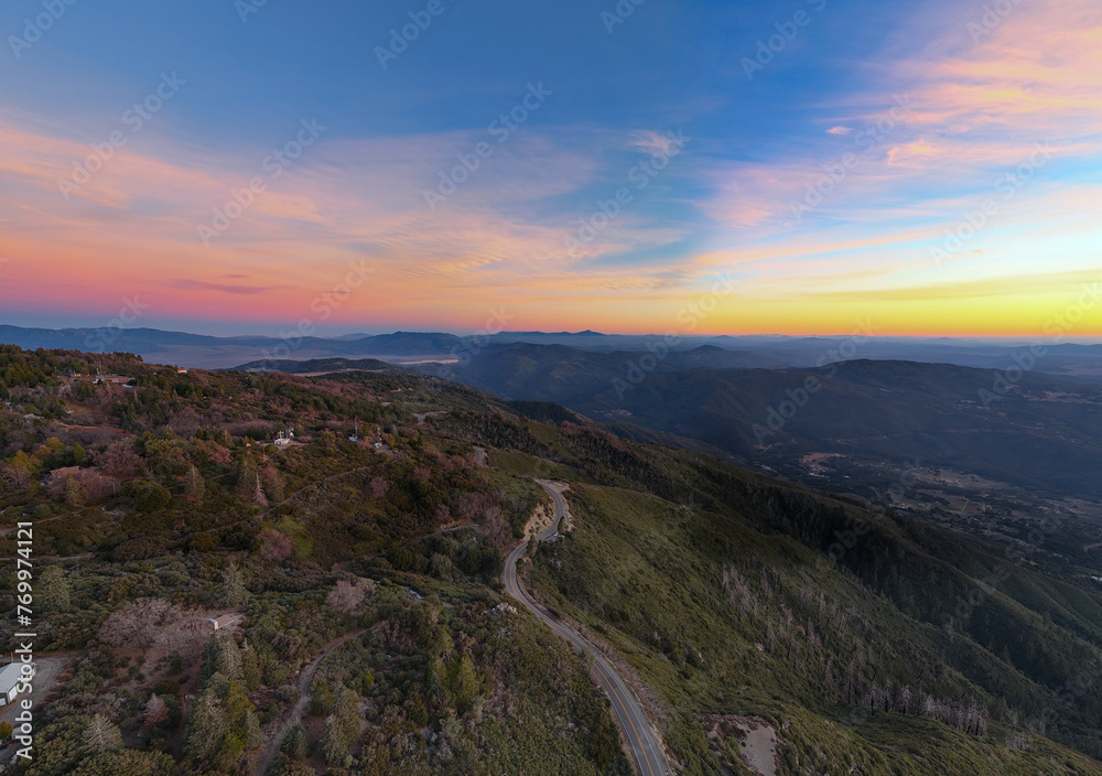 Fototapeta premium sunset in the mountains