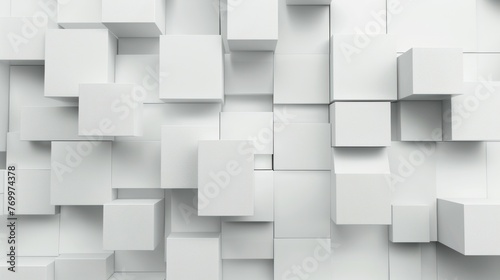 white cubes from above ,abstract background .3d illustration