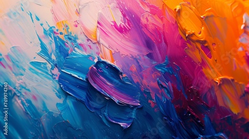 Abstract Color Explosion - Vibrant Artistic Chaos: Riotous Colors Dancing in Joyful Abandon, Creating Visual Symphony