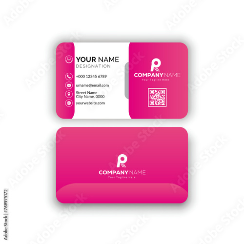 Corporate creative and modern Stylish Professional Business card template (Double sided) 
