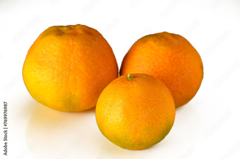 Three Oranges Isolated on White Background Three Oranges Isolated on White Background