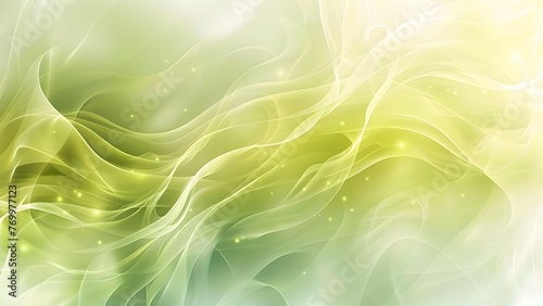 Abstract background with green flow