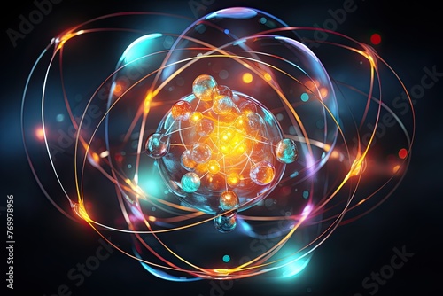 abstract science structure atomic macro background