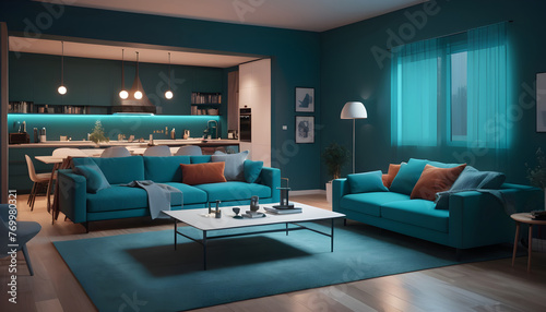 Scandinavian interior design of modern home living room